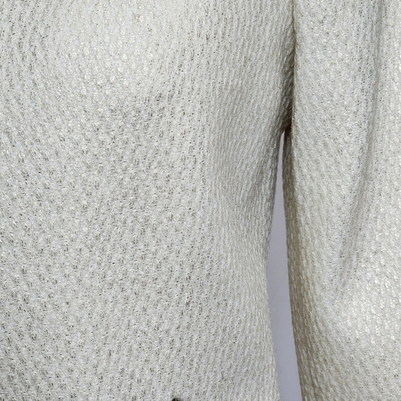 Vintage Zara TRF Gold Overlay Cream Blazer Jacket - Picture 3 of 5